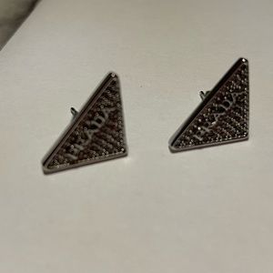 Prada silver earrings